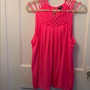 Beautiful hot pink strappy neck tank